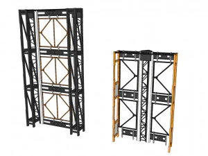 Sci-fi Architecture kitbash 43 3D Model