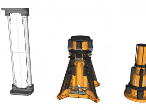 Sci-fi Architecture kitbash 43 3D Model