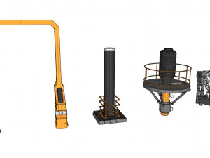Sci-fi Architecture kitbash 43 3D Model