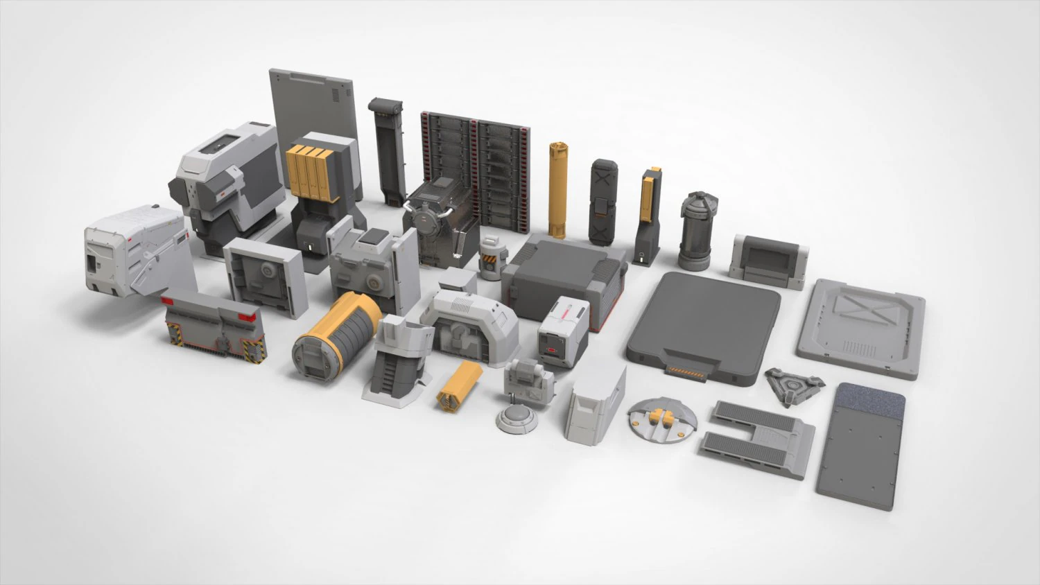 Kitbash de arquitetura de ficção científica 44 Modelo 3D .c4d .max .obj .3ds .fbx .stl .blend