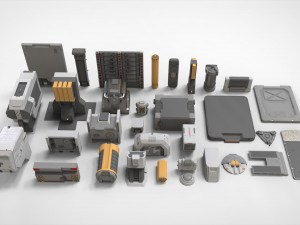 Sci-fi Architecture kitbash 44 3D Model