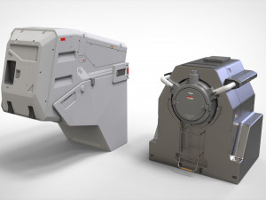 Sci-fi Architecture kitbash 44 3D Model