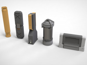 Sci-fi Architecture kitbash 44 3D Model
