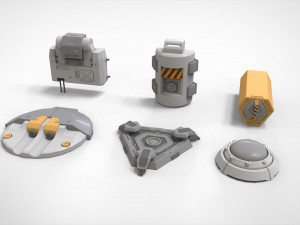 Sci-fi Architecture kitbash 44 3D Model