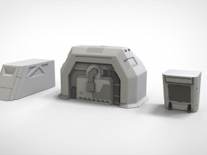 Sci-fi Architecture kitbash 44 3D Model