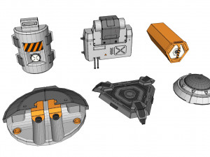 Sci-fi Architecture kitbash 44 3D Model