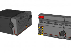 Sci-fi Architecture kitbash 44 3D Model