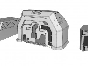Sci-fi Architecture kitbash 44 3D Model