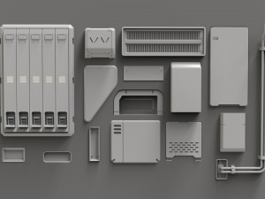 Sci fi trim sheets 2 3D 모델