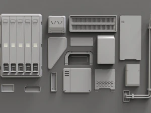 Sci fi trim sheets 2 3D Model