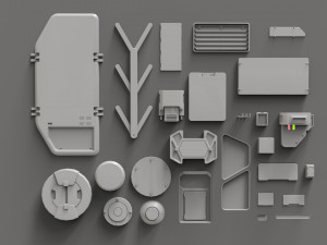 Sci fi trim sheets 2 3D 모델