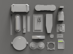 Sci fi trim sheets 2 3D 모델