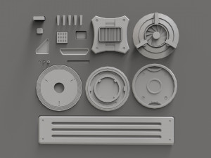 Sci fi trim sheets 2 3D 모델