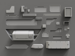 Sci fi trim sheets 2 3D 모델