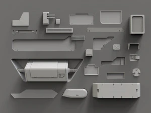 Sci fi trim sheets 2 3D Model