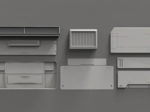Sci fi trim sheets 2 3D Model