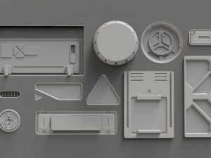 Sci fi trim sheets 2 3D 모델
