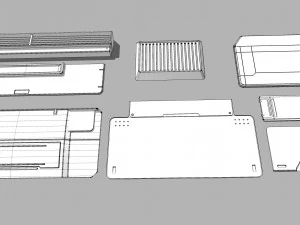 Sci fi trim sheets 2 3D Model