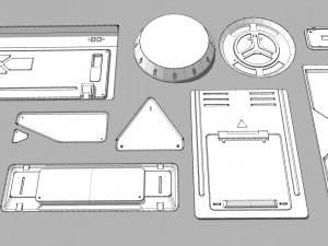 Sci fi trim sheets 2 3D 모델