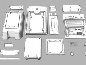 Sci fi trim sheets 2 3D Model