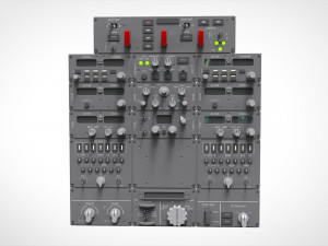Dashboard 3 control panel with buttons and knobs Model 3D