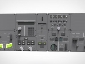 Dashboard 3 control panel with buttons and knobs Model 3D