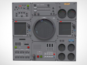 Dashboard 3 control panel with buttons and knobs Model 3D