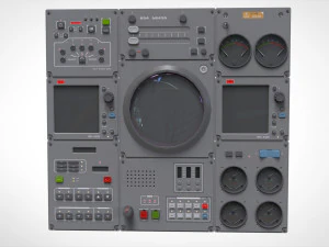 Dashboard 3 control panel with buttons and knobs 3D Model