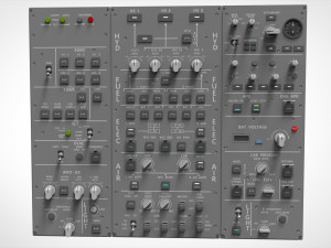 Dashboard 3 control panel with buttons and knobs Model 3D