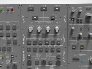 Dashboard 3 control panel with buttons and knobs 3D Model