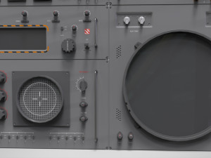 Dashboard 3 control panel with buttons and knobs Model 3D