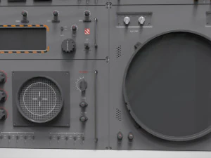 Dashboard 3 control panel with buttons and knobs 3D Model