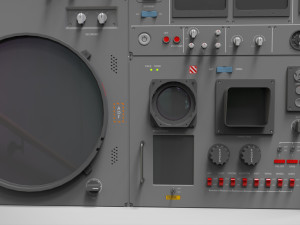 Dashboard 3 control panel with buttons and knobs Model 3D