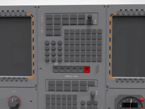 Dashboard 3 control panel with buttons and knobs 3D Model