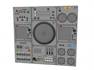 Dashboard 3 control panel with buttons and knobs Model 3D