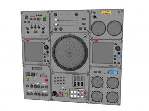 Dashboard 3 control panel with buttons and knobs 3D Model