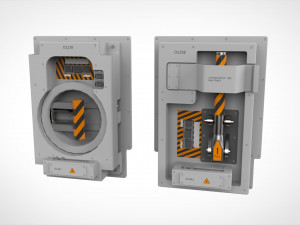Dashboard 5 control panel with buttons and knobs 3D Model