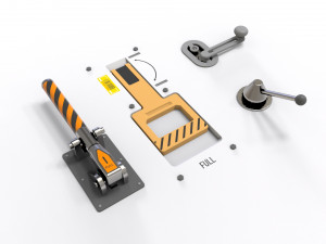Dashboard 5 control panel with buttons and knobs 3D Model