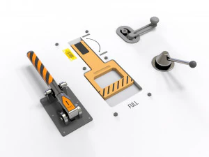 Dashboard 5 control panel with buttons and knobs 3D Model