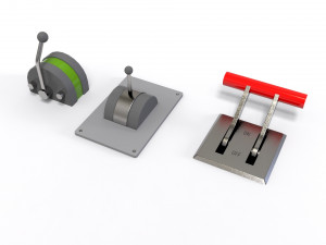 Dashboard 5 control panel with buttons and knobs 3D Model