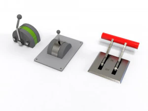 Dashboard 5 control panel with buttons and knobs 3D Model