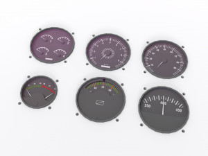 Dashboard 5 control panel with buttons and knobs 3D Model