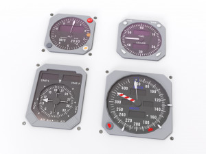 Dashboard 5 control panel with buttons and knobs 3D Model