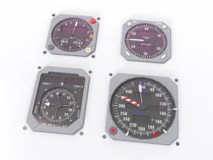 Dashboard 5 control panel with buttons and knobs 3D Model