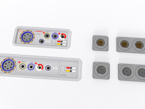Dashboard 5 control panel with buttons and knobs 3D Model