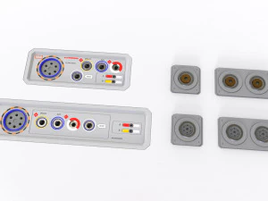 Dashboard 5 control panel with buttons and knobs 3D Model
