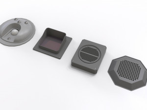 Dashboard 5 control panel with buttons and knobs 3D Model