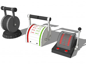 Dashboard 5 control panel with buttons and knobs 3D Model