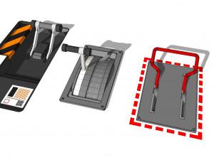 Dashboard 5 control panel with buttons and knobs 3D Model