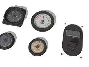 Dashboard 5 control panel with buttons and knobs 3D Model